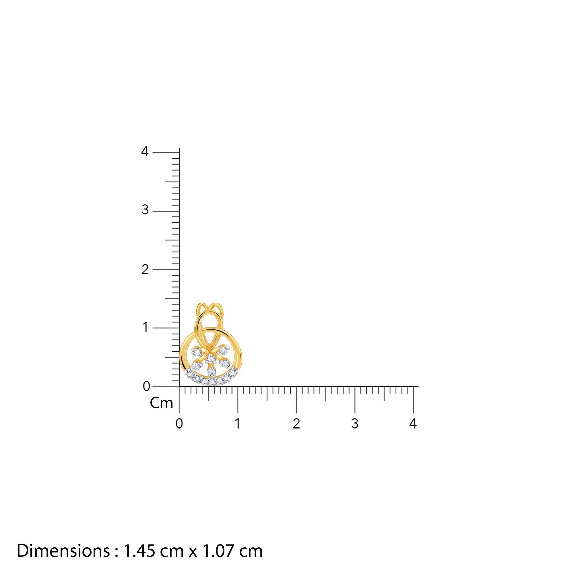 Gold Bloomy Diamond Pendant - Image 6